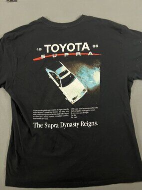 Toyota Supra Car Tshirt Men’s XL Mega Print Racing Collectible 1986